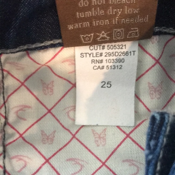 Rare NWT Frankie B Tie Dye Ultra Low Waist Hipster Skinny Jeans 25 - Picture 9 of 10